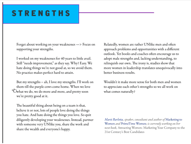 Strengths_Marti Barletta Strengths_Marti Barletta