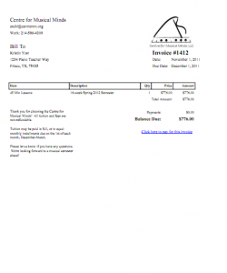 CMM Invoice