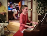 Girl at piano by adwriter